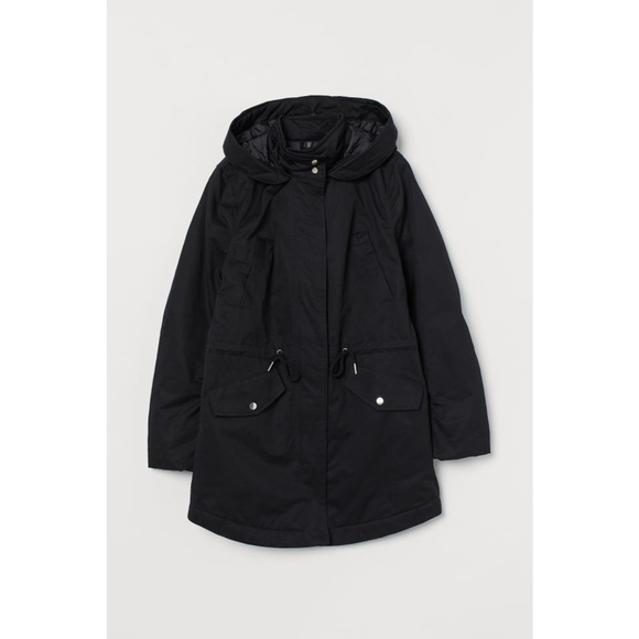 EUC H&M Divided Women's Parka Coat, M, Black - Picture 2 of 8